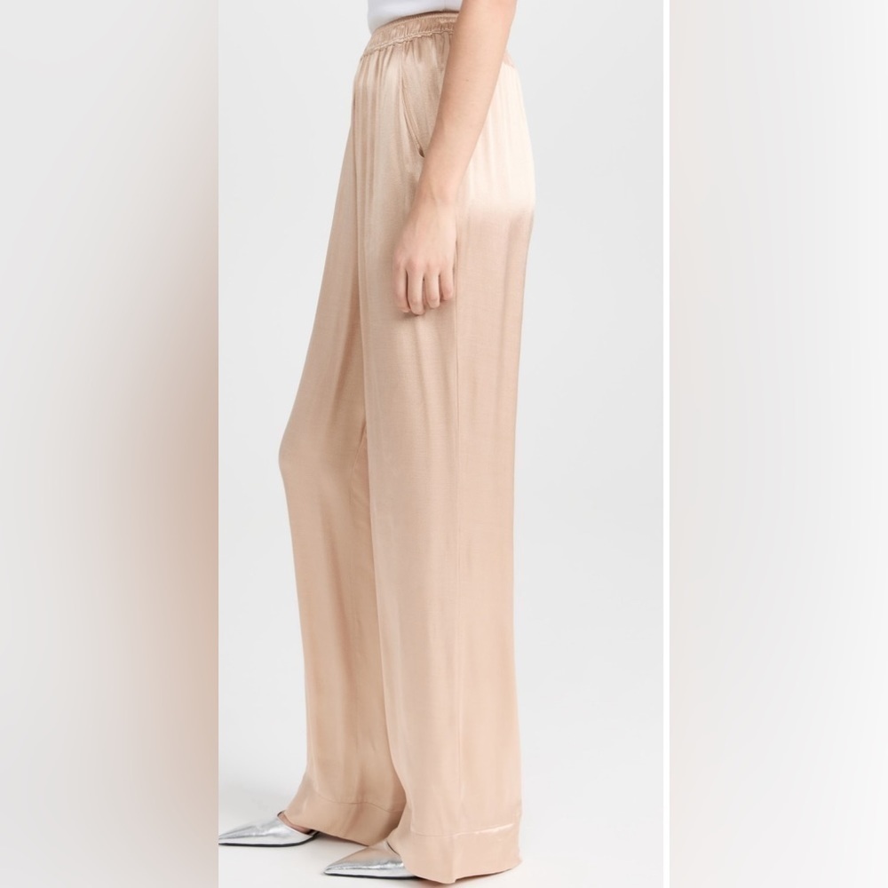 Chloe Kristyn Satin Taupe Olivia Pants NWT SIZE SMALL MSRP $258